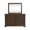 Liberty Furniture 512-BR-DM Arden Road - Dresser & Mirror - Satin Cherry