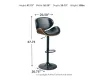 Ashley Furniture D120-530 Bellatier - Tall UPH Swivel Barstool - Brown