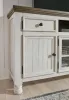 Ashley Furniture W814-68 Havalance - Extra Large TV Stand - 4 Doors - Brown / Beige