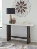 Ashley Furniture T779-4 Burkhaus - Sofa Table - White / Dark Brown