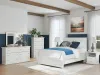 Ashley Furniture B139/31/35/46/71/196 Ashley Furniture B139/31/35/46/71/196 Bostwick Shoals - 5 Pc. - Dresser, Mirror, Chest, Queen Panel Bed With Framed Footboard - White