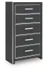 Ashley Furniture PCB3380-46 Ashley Furniture PCB3380-46 Zuraleus - Five Drawer Chest - Black