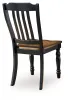 Ashley Furniture PCD619-01 Clorazi - Dining Room Side Chair (Set of 2) - Black / Brown