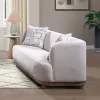 ACME LV07261 Duncan - Loveseat With 2 Pillows - Beige