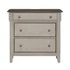 Liberty Furniture 457-BR62 Ivy Hollow - 3 Drawer Bedside Chest With Charging Station - Weathered Linen / Dusty Taupe