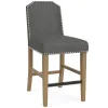 Riverside Furniture 92617 Riverside Furniture 92617 Mix-N-Match Chairs - Clipped Top Upholstered Stool (Set of 2) - Dark Gray