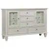 CoasterEssence 201309KE-S4 Sandy Beach - 4 Piece Eastern King Bedroom Set - Cream White