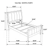CoasterEveryday 202091T Carlton - Wood Twin Panel Bed - Cappuccino