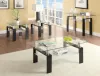 CoasterEveryday 702287 Dyer - 1-Shelf Square Glass Top Side End Table - Black