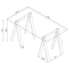 CoasterEssence 801535 Amaturo - Glass Top Acrylic Writing Desk - Clear