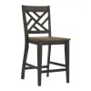 Intercon HP-BS-385W-BBP-K24 Harper - Lattice Stool - Brushed Brown / Pecan