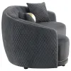 CoasterEveryday 504844-S2 Brookside - 2 Piece Velvet Upholstered Sofa Set - Dark Gray