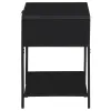 Coaster Fine Furniture 930235 Amherst - 1-Drawer Radio Weave Rattan Metal Side Table - Black