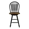 Liberty Furniture 186B-B100324 Liberty Furniture 186B-B100324 Carolina Crossing - Windsor Swivel Counter Chair - Black / Antique Honey