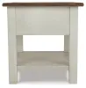 Ashley Furniture T637-3 Bolanburg - Rectangular End Table - White / Brown / Beige