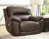Ashley Furniture U7160482 Dunleith - Zero Wall Recliner w/PWR HDRST - Chocolate