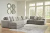Ashley Furniture 58103/16/46(3)/77/65/08 Ashley Furniture 58103/16/46(3)/77/65/08 Avaliyah - 7 Pc. - 6-Piece Sectional With Laf Corner Chaise, Ottoman - Ash
