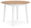 Ashley Furniture D398/15/01(2) Ashley Furniture D398/15/01(2) Gesthaven - 5 Pc. - Round Dining Room Drop Leaf Table, 4 Side Chairs - Natural / White