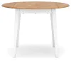 Ashley Furniture D398/15/01(2) Ashley Furniture D398/15/01(2) Gesthaven - 5 Pc. - Round Dining Room Drop Leaf Table, 4 Side Chairs - Natural / White