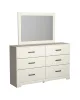 Ashley Furniture B2588/31/36/44/55/86 Stelsie - 5 Pc. - Dresser, Mirror, Chest, Full Panel Bed - White