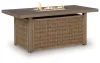 Ashley Furniture PCP790-773 Laguna Heights - Rectangular Fire Pit Table - Beige