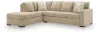Ashley Furniture PC69507S4 Bridgepoint - 2-Piece Sleeper Sectional With LAF Corner Chaise - Almond