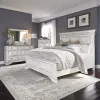 Liberty Furniture 520-BR-KPBDMC Liberty Furniture 520-BR-KPBDMC Abbey Park - 4 Piece Bedroom Set (King Panel Bed, Dresser & Mirror, Chest) - Antique White