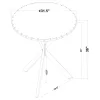 CoasterEssence 182861 Kenzo - Round Galvanized Steel Bistro Bar Table - Silver