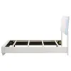 CoasterEssence 203500T Felicity - Wood Twin LED Panel Bed - White High Gloss