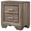 CoasterEveryday 204192 Kauffman - 2-Drawer Nightstand - Washed Taupe