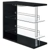 CoasterEssence 100165 Prescott - Rectangular Home Wine Table - Black High Gloss