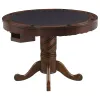 CoasterEssence 100871 Turk - Round Dining And Billiard Poker Game Table - Tobacco