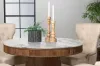 CoasterElevations 105141 Ortega - Round Marble Top Wood Dining Table - Natural