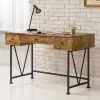 CoasterEveryday 801541 Analiese - 3-Drawer Writing Desk - Rustic Nutmeg