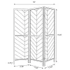 CoasterEveryday 962922 Marlene - 3-Panel Room Divider Folding Screen - Rustic Tobacco