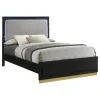 Coaster Fine Furniture 224781KW Caraway - Wood California King LED Panel Bed - Black