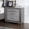 Furniture of America CM7468GY-N Raiden - Nightstand With USB - Gray