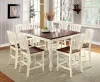 Furniture of America CM3216PT Harrisburg - Counter Height Table - Vintage White / Dark Oak