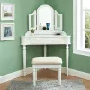 Furniture of America CM-DK5849WH Kasey - Vanity With Stool - White