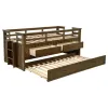 Coaster Fine Furniture 400716T Carlsbad - Wood Twin Captains Bed With Trundle - Medium Brown