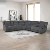 New Classic 27-U2540-3NP Redondo - 3 Piece Manual Sectional (2 Loveseats & Wedge) - Dark Gray