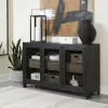 Ashley Furniture A4000508 Lenston - Accent Cabinet with 3 Doors - Black / Gray