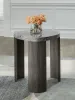 Ashley Furniture T600-6 Surmour - Triangle End Table - Gray / Brown