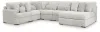 Ashley Furniture PC59106S3 Ashley Furniture PC59106S3 Cuddle Plush - 6-Piece Sectional With Armless Chaise And LAF Corner Chair - Arctic