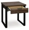 Ashley Furniture T318-2 Wickman Falls - Square End Table - Dark Brown