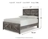 Ashley Furniture B440B17 Ashley Furniture B440B17 Wynnlow - Full Crossbuck Panel Bed - Gray