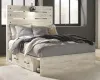 Ashley Furniture B192B34 Cambeck - Full Panel Bed With 4 Storage Drawers - Whitewash