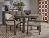 Pulaski Furniture P402230-KIT53 Pulaski Furniture P402230-KIT53 Anderson Park - Round Dining Table With 4 Upholstered Side Chairs And 2 Host Chairs - Moose Trail / Frontier Brown