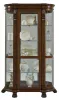 Pulaski Furniture 102003 PFC Curios - Lighted Curved Front 4 Shelf Curio Cabinet - Maple Brown