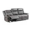 New Classic U2506-30-GRY Enzo - Sofa With Dual Recliner - Gray